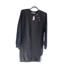 NWT LOFT Black Glitter Sweater Dress